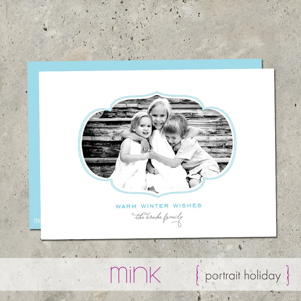 photo christmas card - "Portrait Holiday"