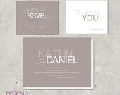 modern wedding invitations - "Ebb & Flow"