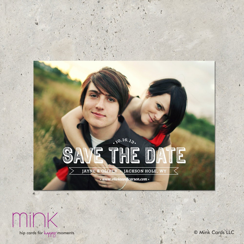 save the date photo card - "Picturesque"