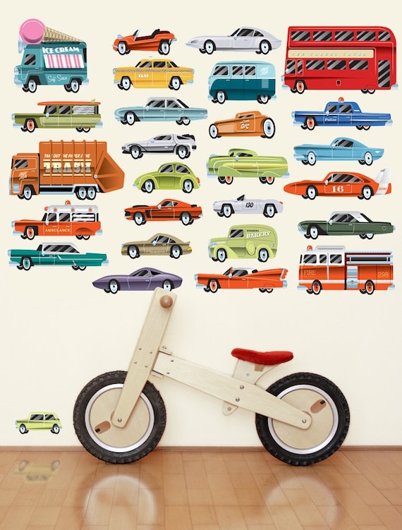 Cars Wall Decals Highway, Fabric Wall Stickers (not vinyl) - Large