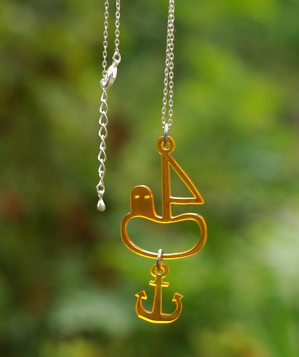 Laser cut Sailing Pendant