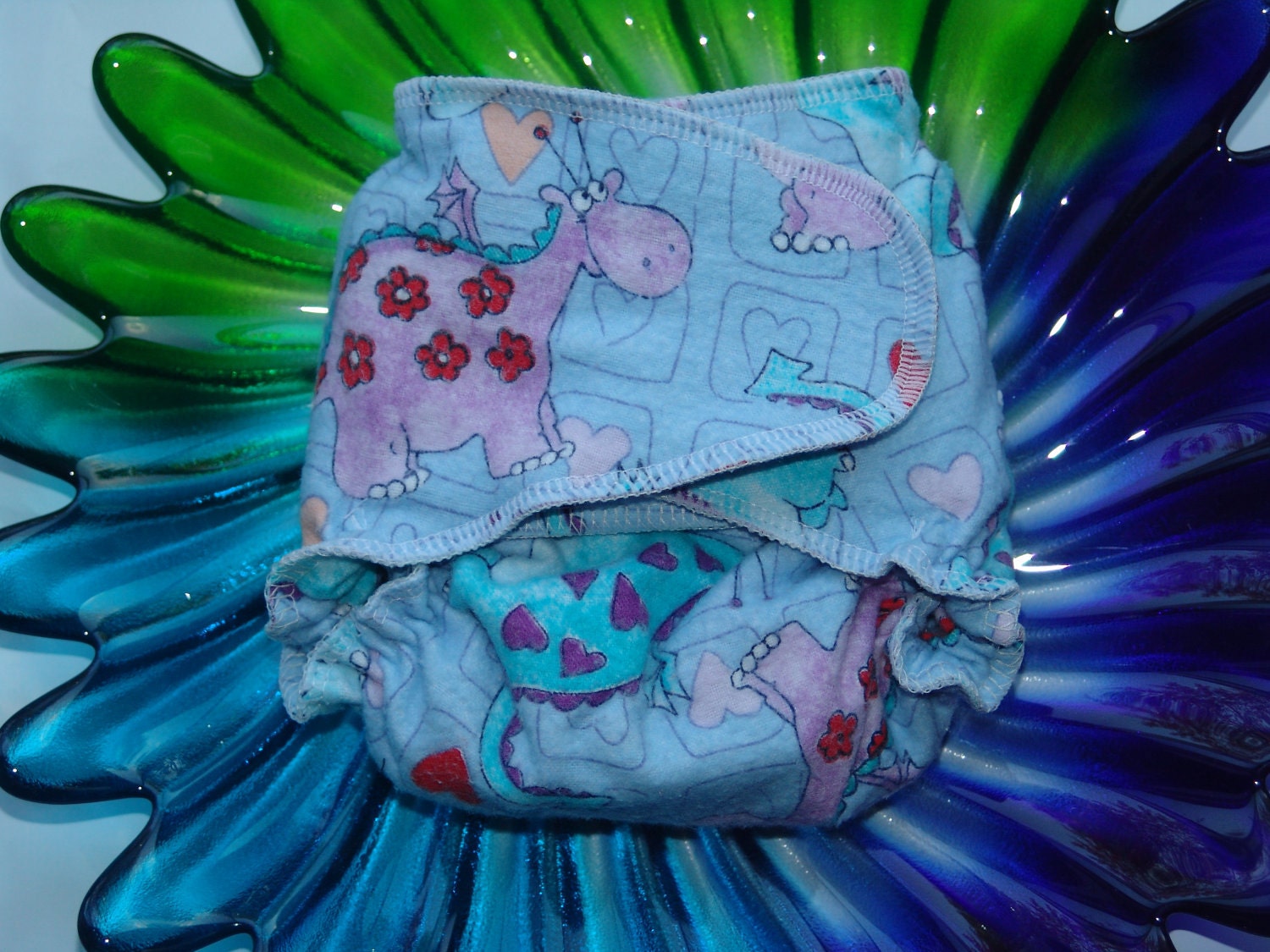 One Size Fitted Cloth Diaper Very Baby Cotton Flannel No Snaps Package-4