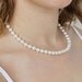 Pearl Wedding Necklace. Bridal Jewellery. Classic White Pearl Necklace. Strand of Pearls for the Bride's Jewellery