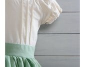 Green Party Dress - Toddler Dress with Pintucks - 12m, 18m, 2T, 3T, 4T