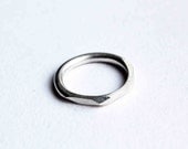 Rough faceted ring - sterling silver textured ring  - handmade by LucieTales