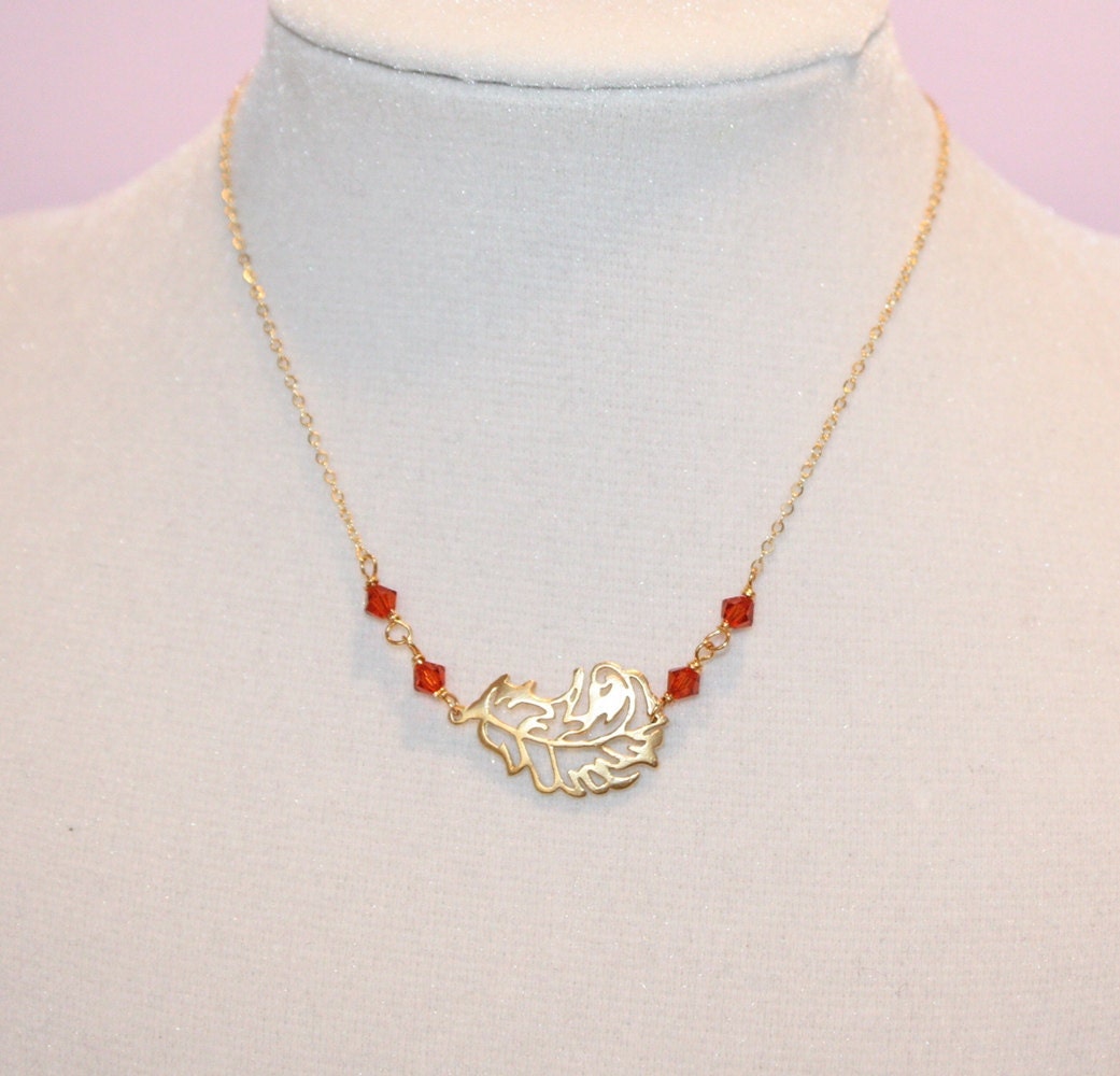 Gold Feather Silhouette Pendant on 14/20 Delicate Gold Chain