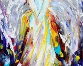 Angel of Hope and Light 18" x 36" Gallery Quality Giclee Print on Museum Archival canvas of Original painting by Karen Tarlton fine art