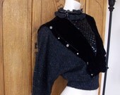 Vintage 1970's Sequin Sweater Batwing Sleeve Japan Style