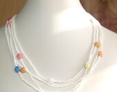 SALE Tiny Flowers Looping Necklace