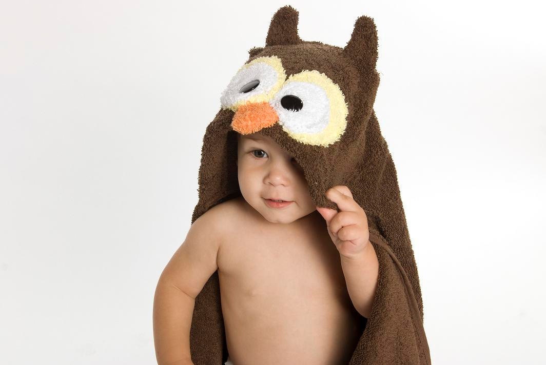 PERSONALIZED Owl Hooded Towel