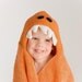 Orange Dinosaur Hooded Towel