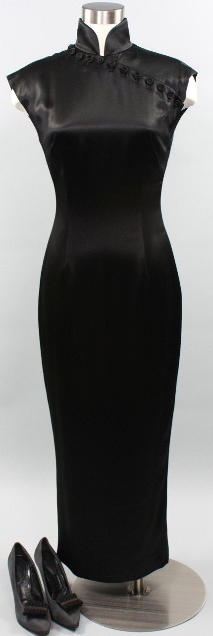 Vintage OMO NORMA KAMALI Gown Black Chengosam Maxi Dress
