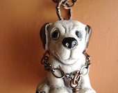 Spike, dog lover necklace, puppy, dog, cute jewelry, animal lovers, Black and White, adorable, Necklace