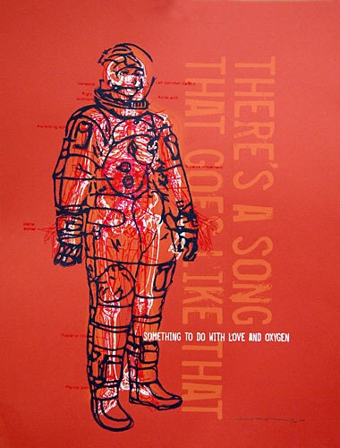 2011 Heart Art Sweet - hand pulled screenprint poster