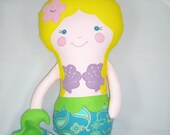 Custom Mermaid Doll, Handmade Doll, Made to order
