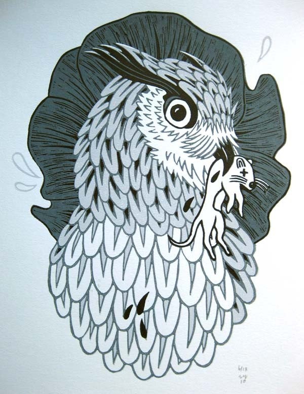 Great Horned Owl - Limited Edition Original Print