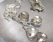 Swarovski Crystal Briolettes and Sterling Silver Necklace