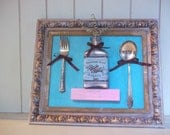 Framed Altered Art Collage Shabby Upcycled Vintage Inspired Mixed Media Cottage Chic Rustic Farmhouse Decor