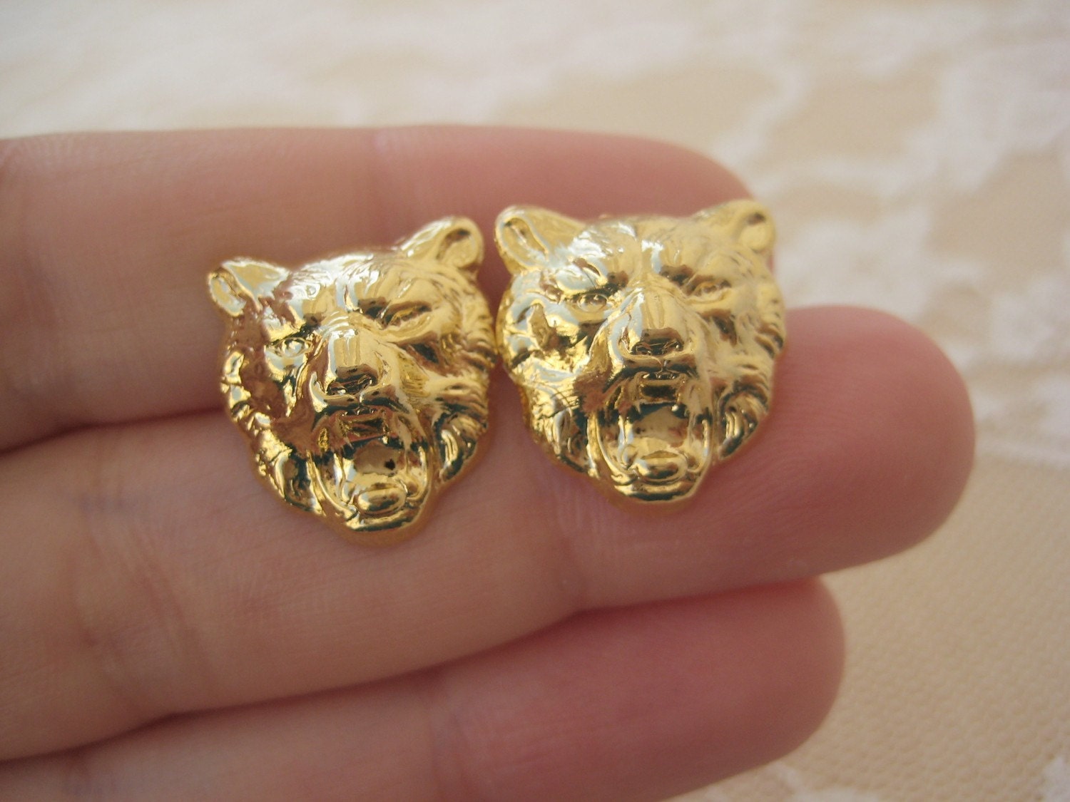 Large Tiger Head stud Earrings