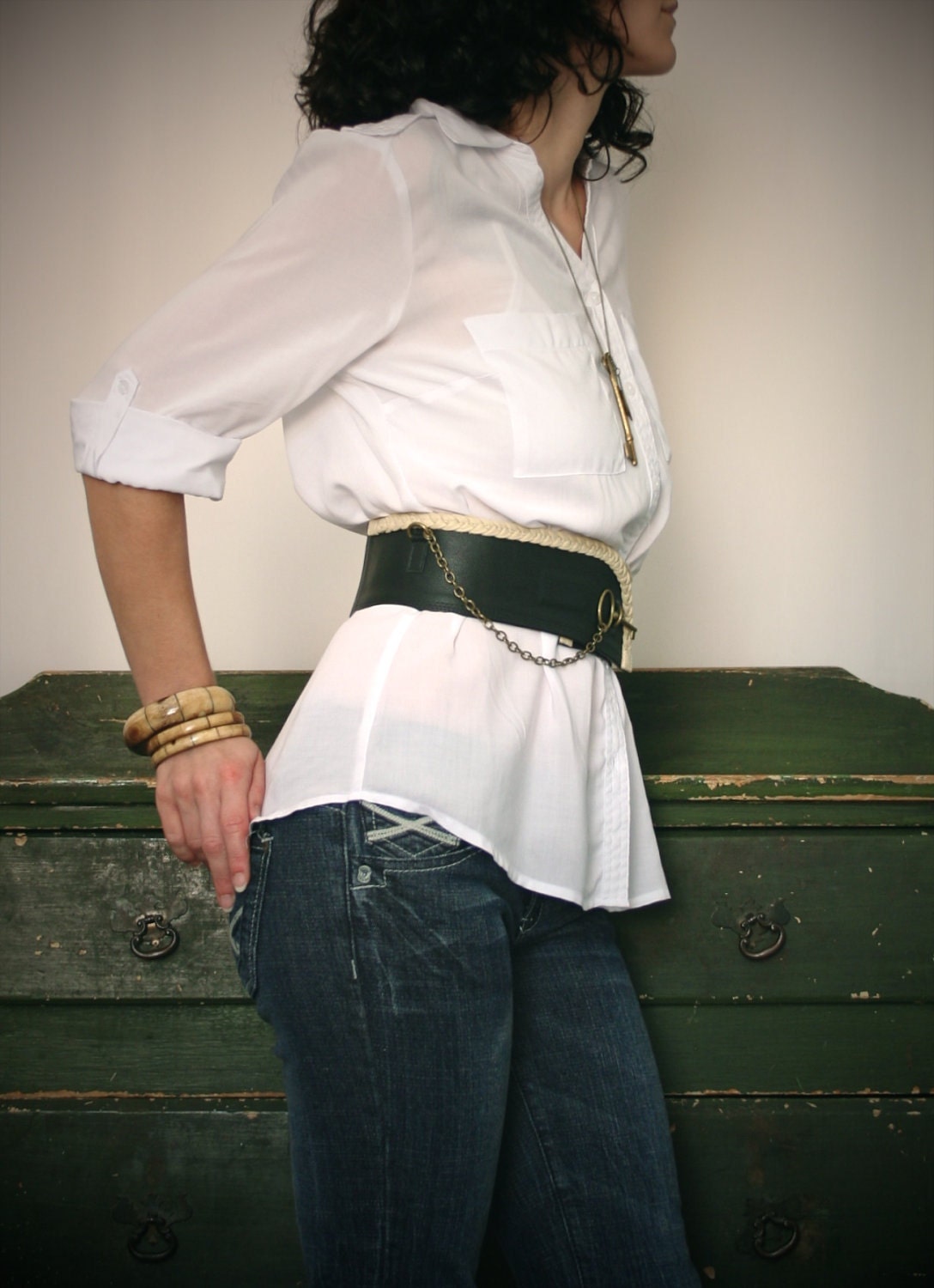 Cream Waist Belt