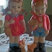 Girl and Boy Reproduction Hummel 8 inch Ceramic Figurines