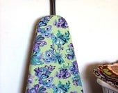 Ironing Board Cover - purple, lavender & teal flowers