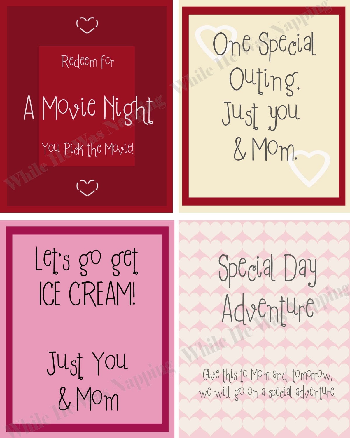 Kid's Valentine Love Coupons