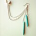 Turquoise Howlite Chain Ear Cuff
