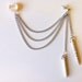 White Howlite Spear Chain Ear Cuff