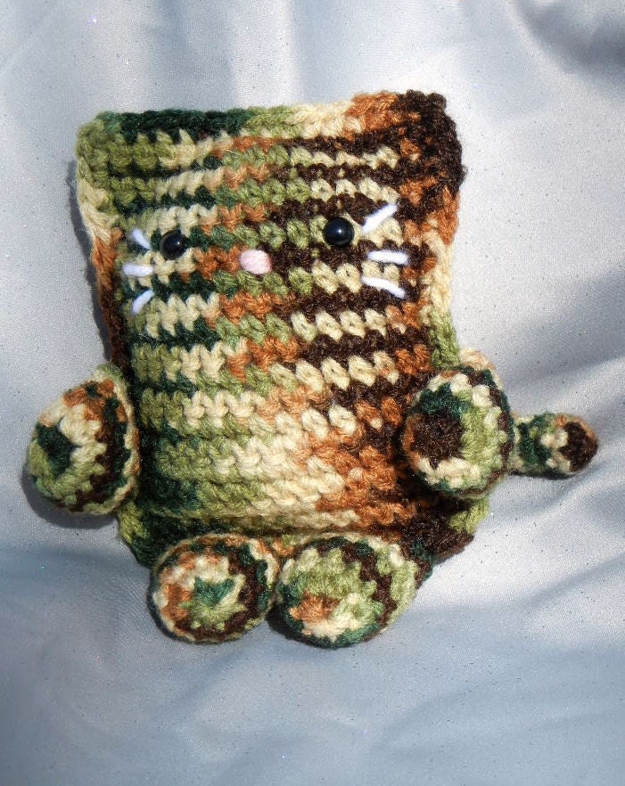 Amigurumi Kitty Crochet Cat Camouflage Print