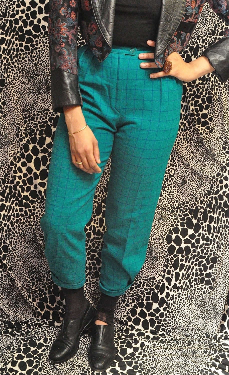 SALE 80's Wool Pendeleton High Waist  Pants  8