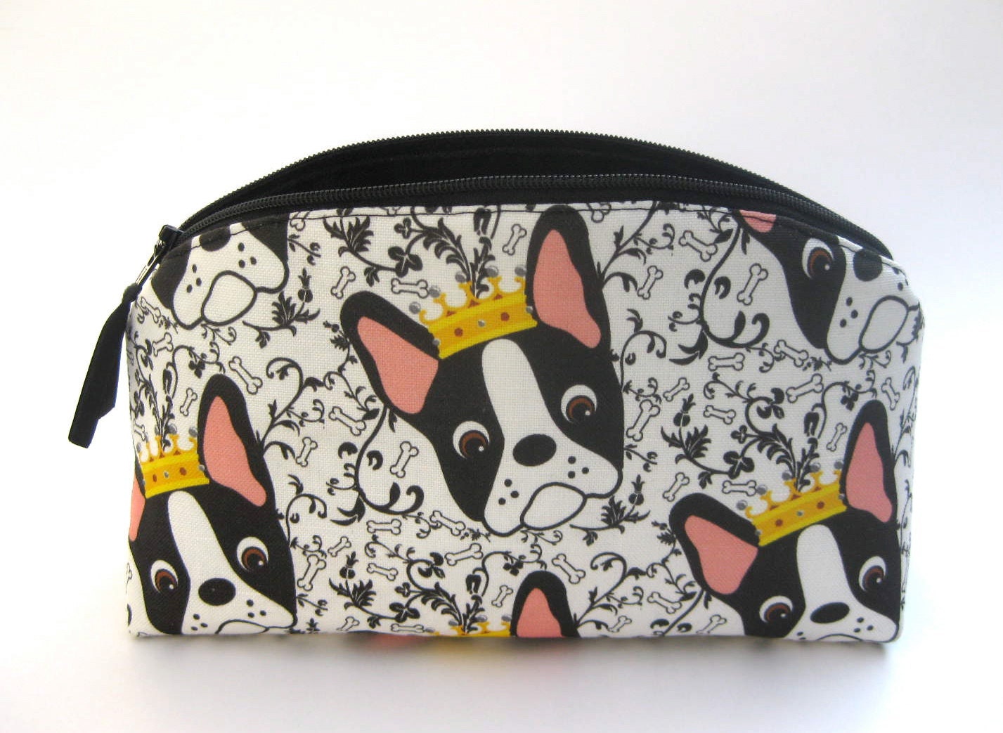 Boston Terrier Makeup Bag in your choice of BT fabric