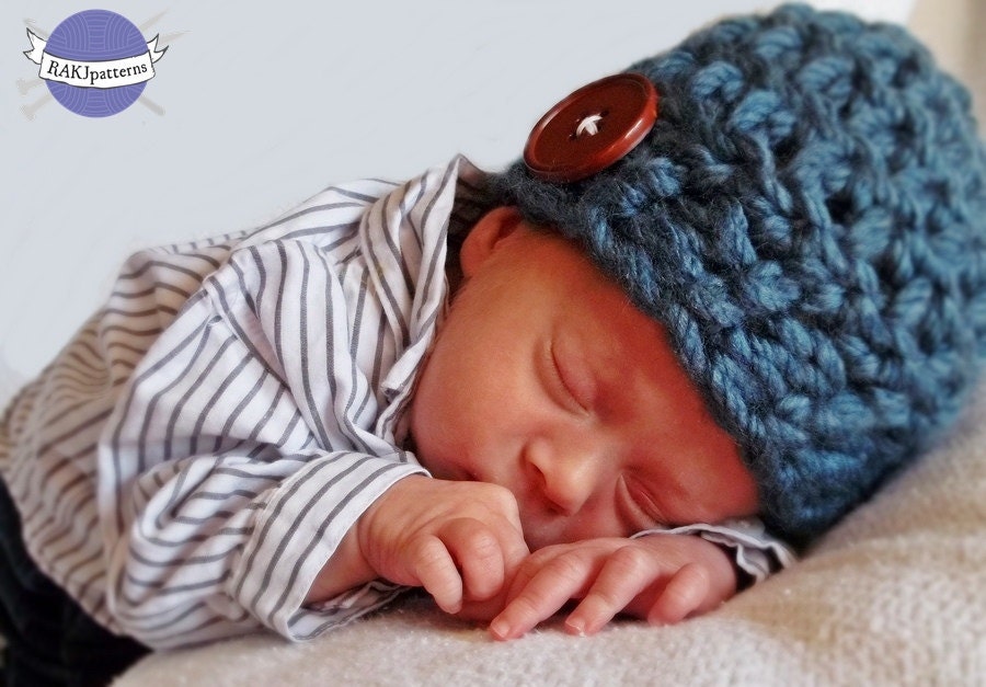 PDF Fast and Chunky Yarn Hat Crochet PATTERN