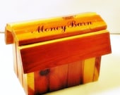Vintage Wooden Bank, Money Barn, Farm, Country