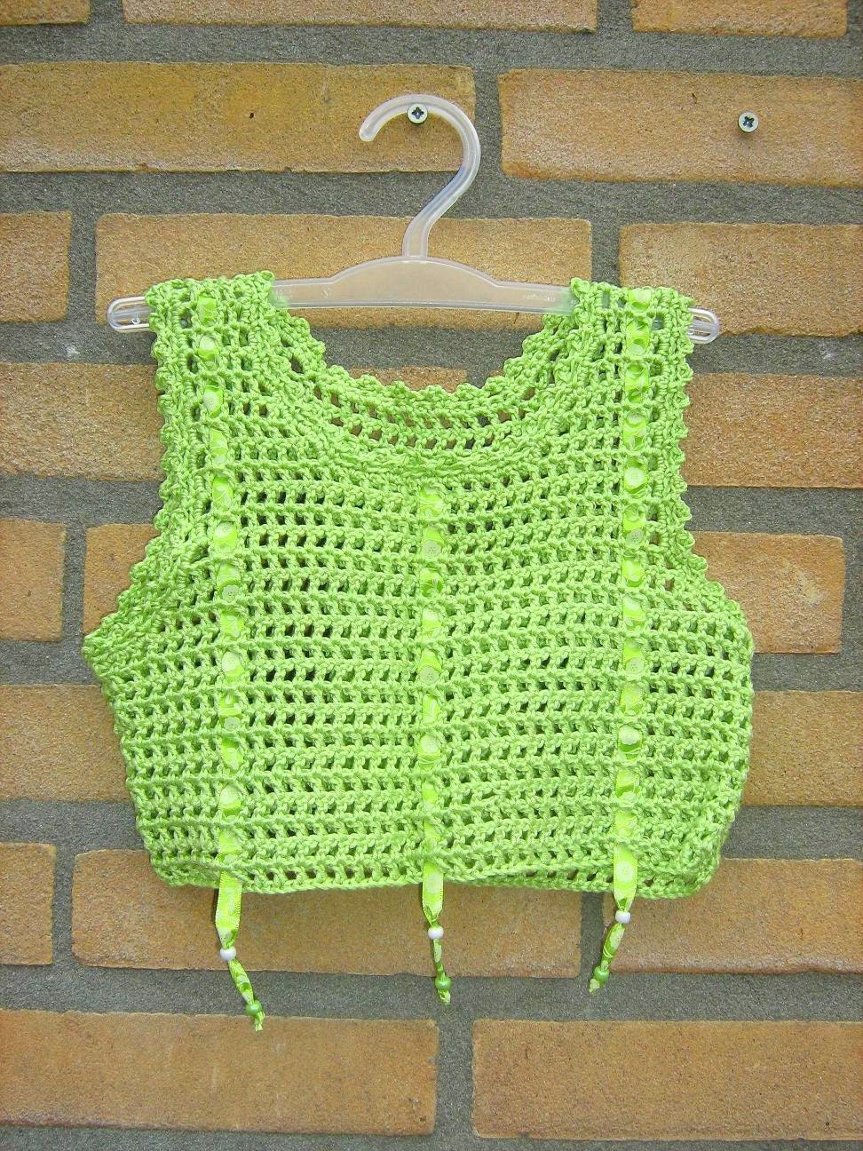 Ribbon Toddler Tank Top, Spencer, Pullover, Age 2 - 3 - Bright Lime Green, White