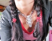 Recycled ring pull long pendant chain Necklace