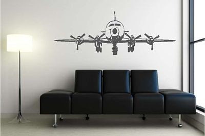 Huge 4 Engine Airplane Vinyl Wall Decal