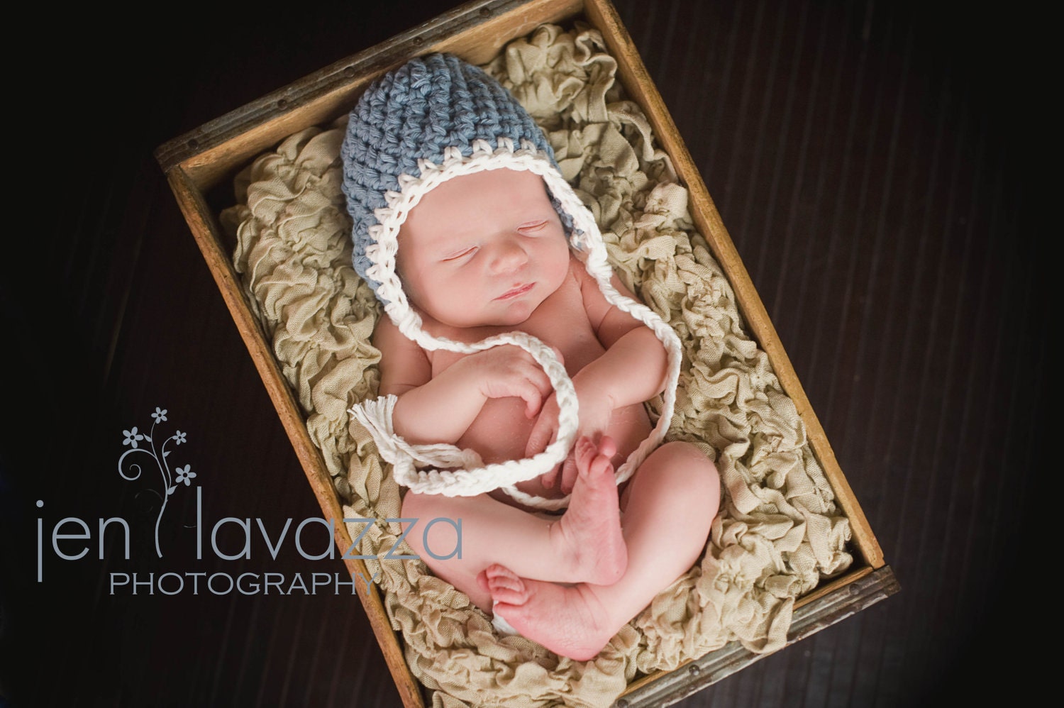Baby Boy Hat - country blue