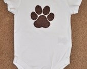 Dog Paw Print Applique Shirt for your Baby, Toddler or Child. (YOU pick size and color combo)