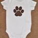 Dog Paw Print Applique Shirt for your Baby, Toddler or Child. (YOU pick size and color combo)