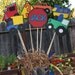 Transportation birthday party centerpiece for a child