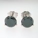 3.00 Carat Fancy Black Diamond Martini Stud Earrings 14K White Gold HandMade Earrings