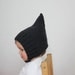Simple Ribbed Pixie Bonnet - Slate Gray - Vintage Inspired Baby and Toddler Knit Winter Hat