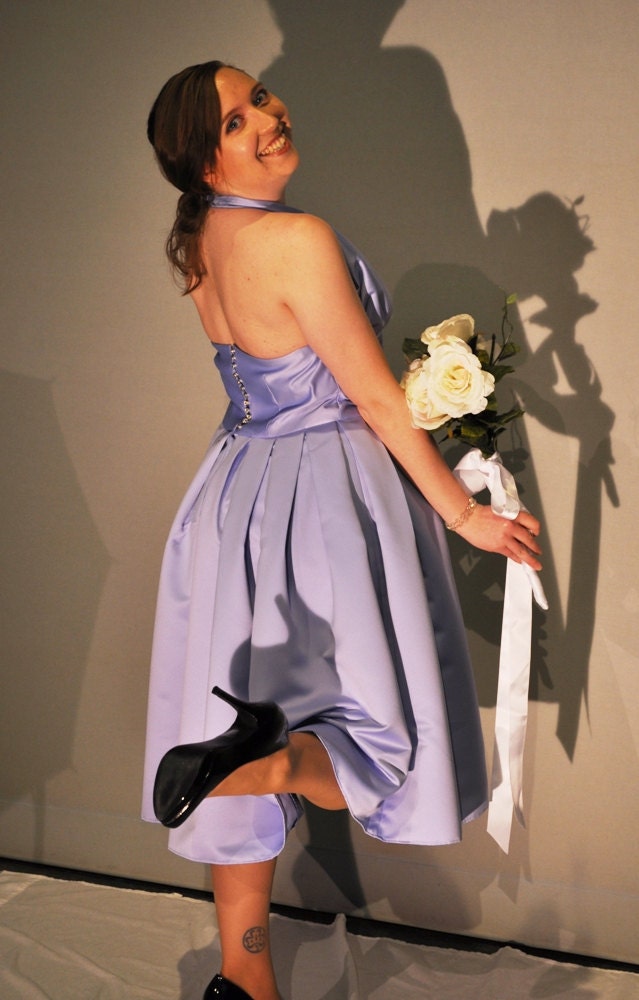 Lavendar Halter Dress Prom Ready to ship size 14 - 16 Large XL SAMPLE SALE
