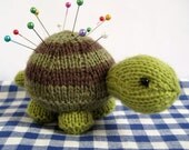 Tavistock Tortoise knitting pattern - knit this cute toy or handy pincushion by fluff and fuzz