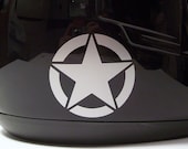 Vinyl 3 inch Military Type Star Decal motorcycle auto laptop lunch box sticks to any smooth surface