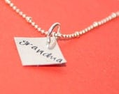 Hand Stamped Diamond Necklace