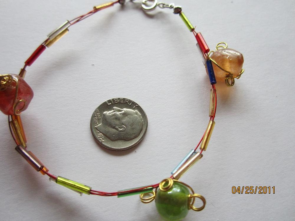 Colorful Wire Wrapped Bracelet