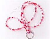 Strawberries and Cream Beaded Eyeglass Holder