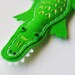 Earth Day - Renewable Fiber - American Alligator Stuffed Wool Animal - Cute Soft Sculpture Toy - Felt Plush - Spring Green